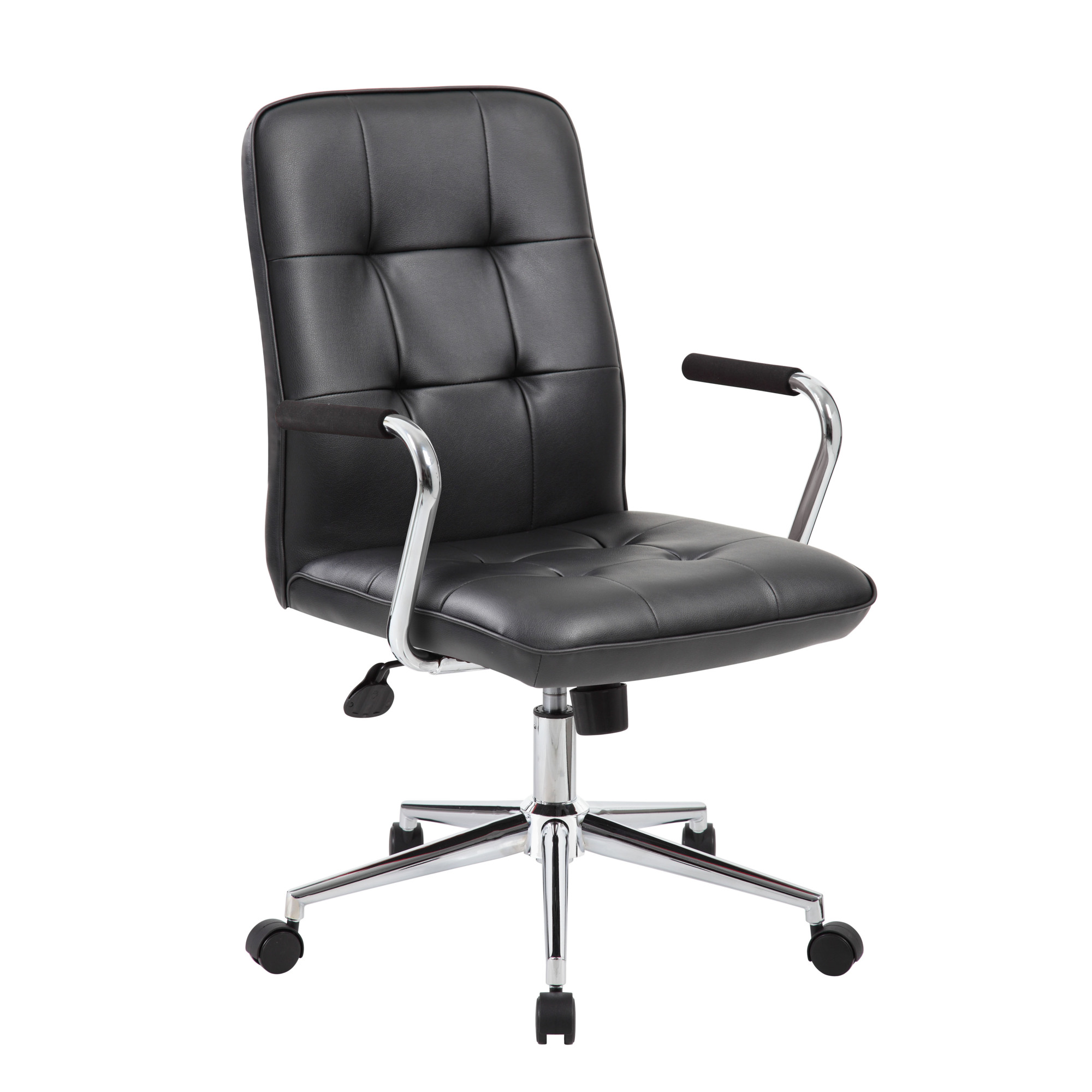 BOSS Office Products Modern Office Chair w/Chrome Arms - Black, Included (qty.) 1 Model# B331-BK